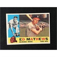1960 Topps Eddie Mathews Card Vgex