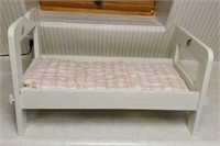 Custom built wood dowel bed, 16.25 X 26.75