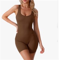 (Size: Large - brown) Iflytree One Piece Sexy