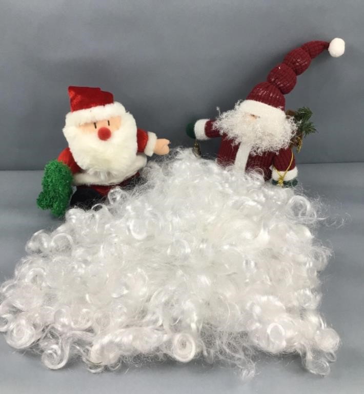 Santa wig and other Santa decorations