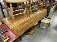 LARGE MAPLE DROP LEAF DINING TABLE