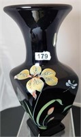 Ebony Vase w/ HP Dragonfly Don Fenton 2002