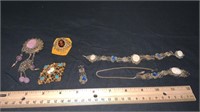 Assorted Cameo Style Jewelry