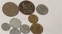 9 DIFFERENT COINS OF ISRAEL FROM 1950s+GIFT!! IS5