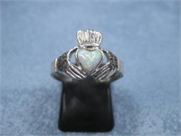 SS SW Hallmarked Opal Ring