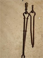 Antique Fireplace Tongs