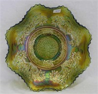 Orange Tree ruffled bowl - green