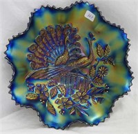 Peacock ruffled bowl w/ribbed back - purple