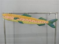 Painted Wood Fish Decor