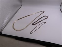 (3) Sterling Bracelets & Necklace Jewelry 18g