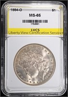 1884-O MORGAN DOLLAR LVCS GEM BU