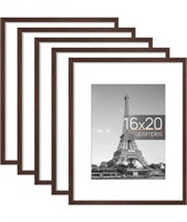 16x20 Picture Frame Set of 5 In dark brown