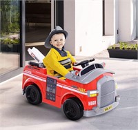 $130 6V Electric Ride-On Fire Truck Vehicle