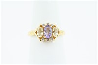 Tanzanite, Citrine, & Diamond 14K Gold Ring