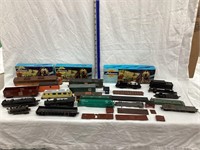 Flat of HO Gauge Train Parts & Pieces, Boxes,