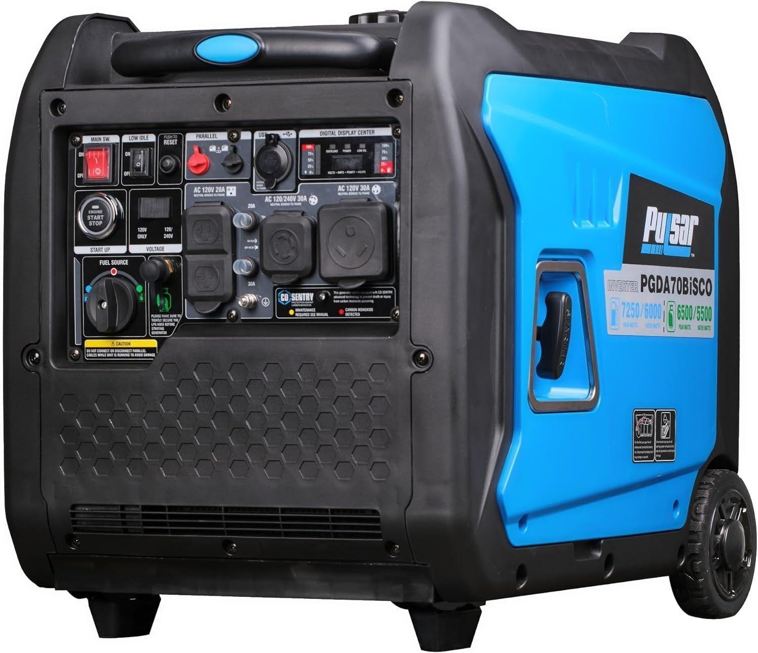 Pulsar 7,250-Watt Super Quiet Dual Fuel GENERATOR