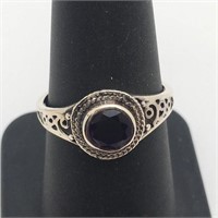 Sterling Silver Purple Stone Ring