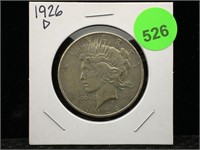 1926-D Peace Silver Dollar in Flip