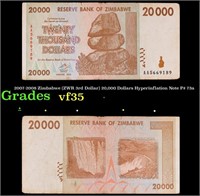 2007-2008 Zimbabwe (ZWR 3rd Dollar) 20,000 Dollars