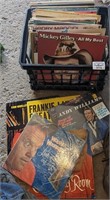Record Albums/plastic crate