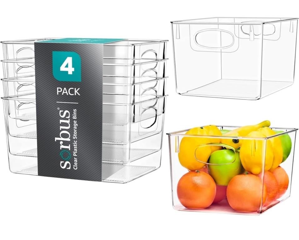 New, 3 packs, Large Plastic Storage Bins - for