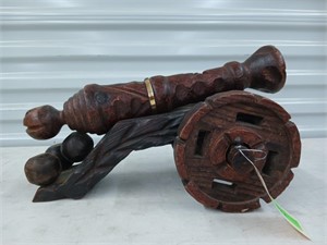 Carved wood Cannon 9x16