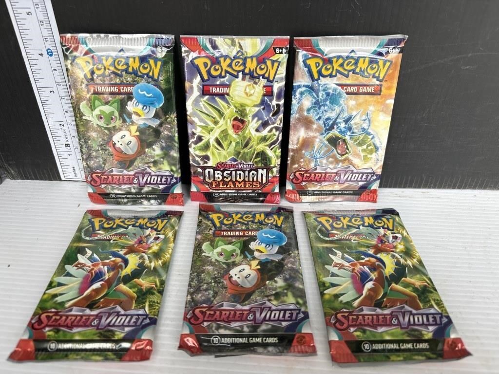 6 packs of Pokémon cards