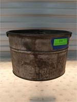 Galvanized minnow bucket 8x12x9