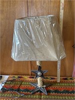 Rustic Texas Star Lamp with shade