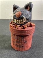 Halloween Scary Black Cat Trick or Treat Box