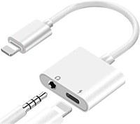 Lightning to 3.5 mm Headphone Jack Adapter Dual