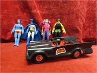 1970's Mego Batman figures & Batmobile.