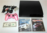 PS3 w 2 games, 1 Controller, Tested & Works