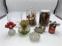 Small Glass Floral Display Bottles/Jars