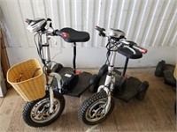 Lot of 2 Trio battery operated scooters, can be fo