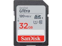 SanDisk Ultra 32GB SDHC Memory Card 120MB/s