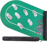 Jigitz Poker Mat - 70 x 35in Non-Slip Poker Table