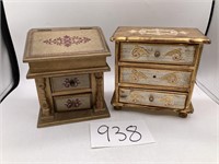 Vintage Painted Wooden Music Boxes (Don’t work)