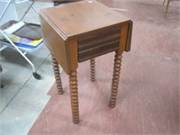 1 drawer drop leaf stand - spool leg