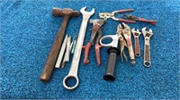 Hammer, wrenches, vise grips