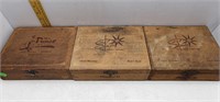 3pc Dunes & Sands Hotel Las Vegas Cigar Boxes