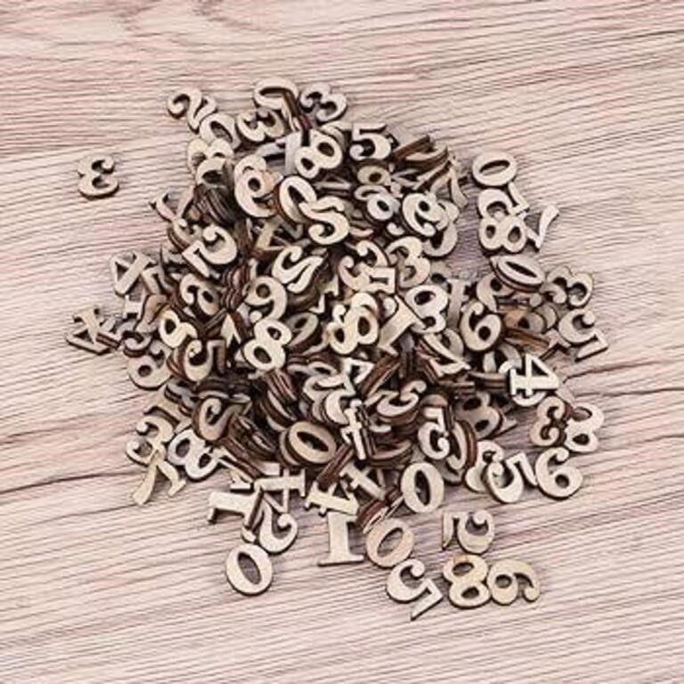 200PCS Wooden Numbers