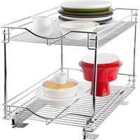SIMCAS Pull Out Cabinet Organizer  2 Tier