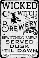 Funny Halloween Sign Wicked Witch Brewery Bewitchi