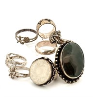 Collection of Eight Sterling Silver Rings