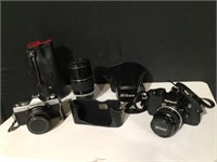 Vintage Camera Lot- Nikon & Minolta -