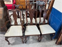 6 Ethan Allen Queen Anne Dining Chairs