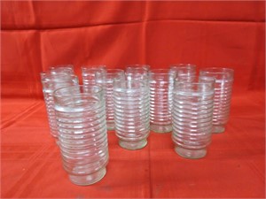 Ringed drinking glass lot.