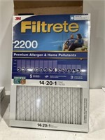 Furnace filters 3M 2200 14x20x1, 4 pcs nib
