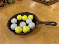 Mainstays cast iron and golf balls